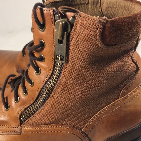 Aldo Men\'s Brown Ulyrien  Leather Lace Up and Zipper Ankle Chukka Deadstock Boot main image 4